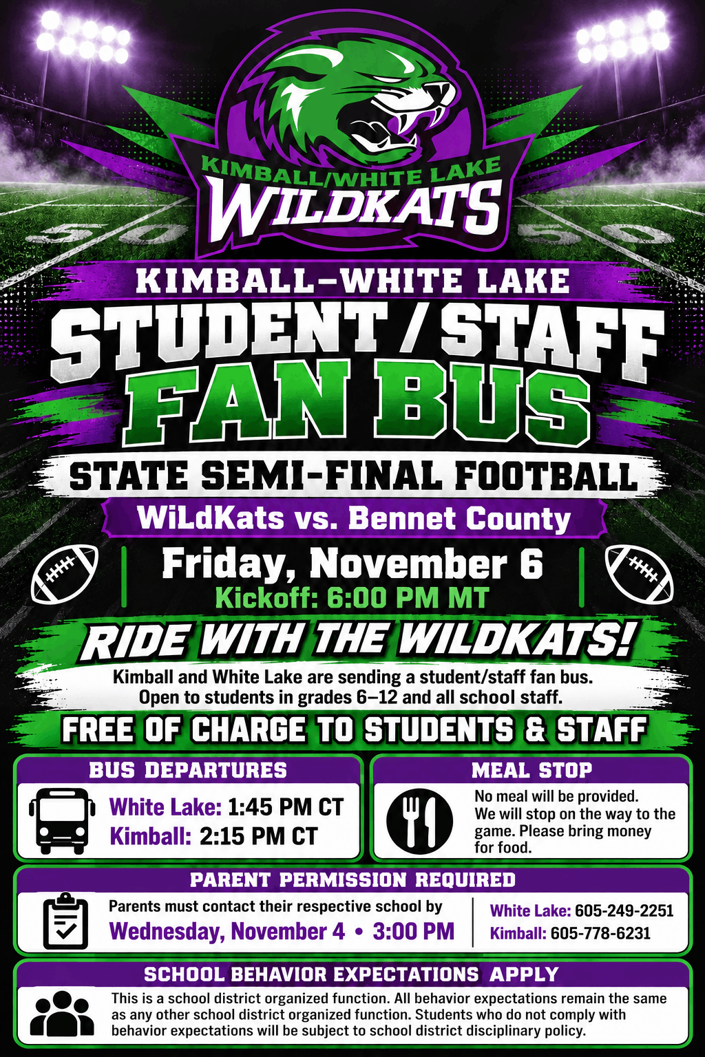 Fan Bus for Semi Final Football Game